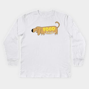 Basset Hound Dog Happy and Hungry Kids Long Sleeve T-Shirt